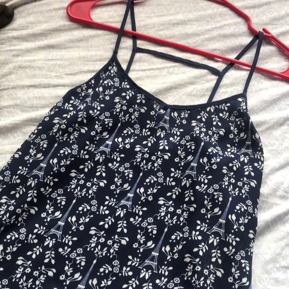 H&M Eiffel Tower floral top